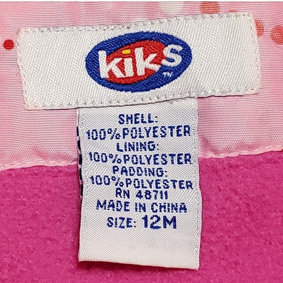 Kiks Girls Winter Hooded Jacket Size 12M - Picture 5 of 7